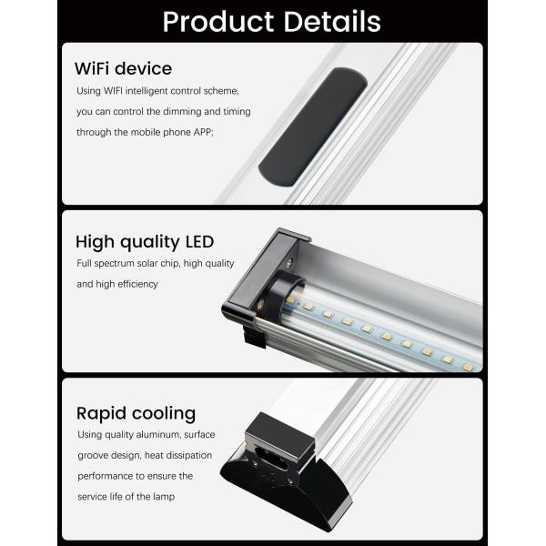 Wifi control Seed Cultivation 50000hrs Grow Light Strip , 3700K Grow Lamps For Indoor Plants