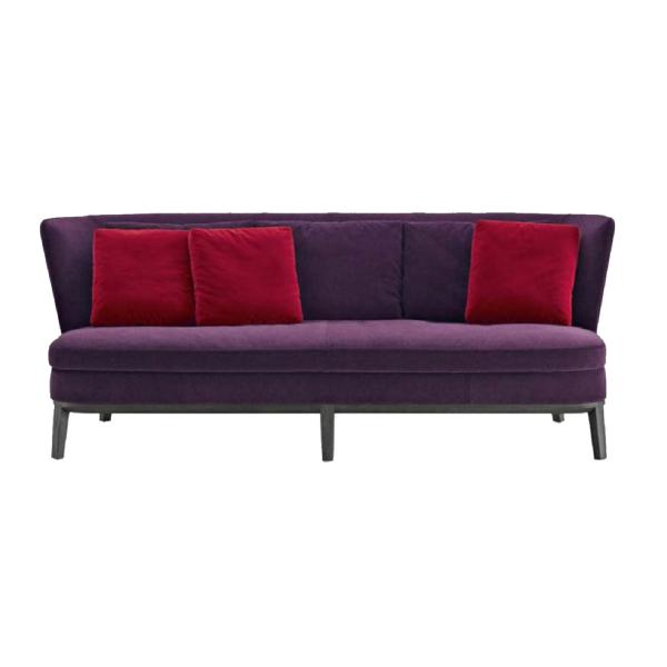 Комната прожития ISO9001 кресла бархата секционного кресла доказательства пятна 3 Seater красная