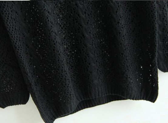 Crochet,pullover Hollow Out Golden Thread women sweater Knitted Loose Sweaters warm pullovers