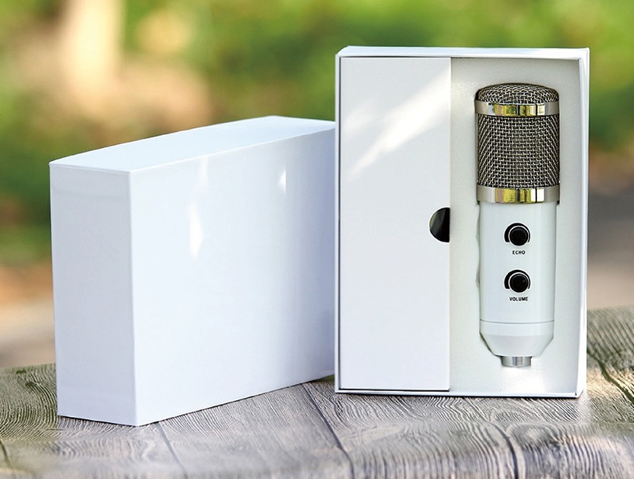 Premium Custom Handmade Paper Rigid Box For Wireless Karaoke Microphone