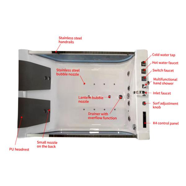 1800m m bañera de la esquina de 2 personas con el acrílico de Seat Hydromassage de los jets 2