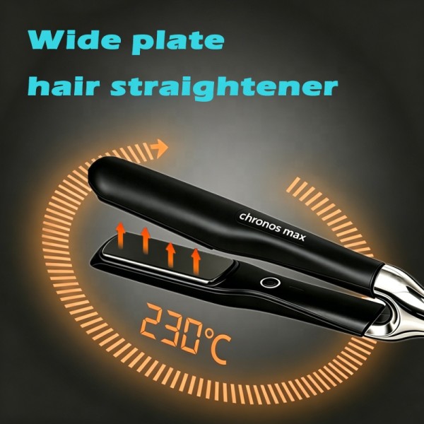 Chronos Max Professional Titanium Hair Straightener EU Plug Fast Heating Salon Quality Hair Styling Tools for Hotel Household