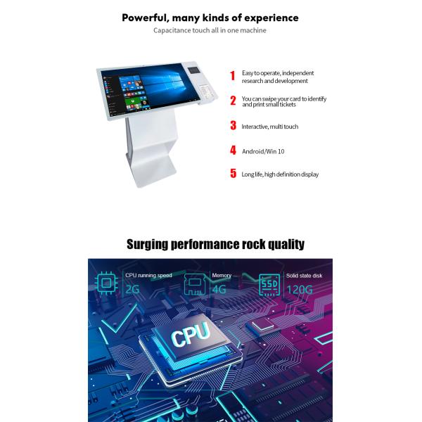 Запрос все касания в одном Signage цифров с блоком развертки и принтером Receiption