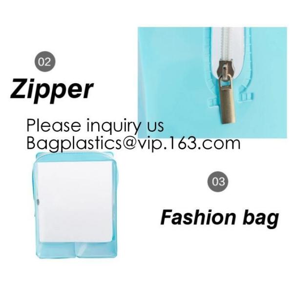 Cosmetic Pouch Carry On Airport Airline Compliant Bag for Women Men Girls Boys, Quart Sized with Zipper, Rose Gold pack