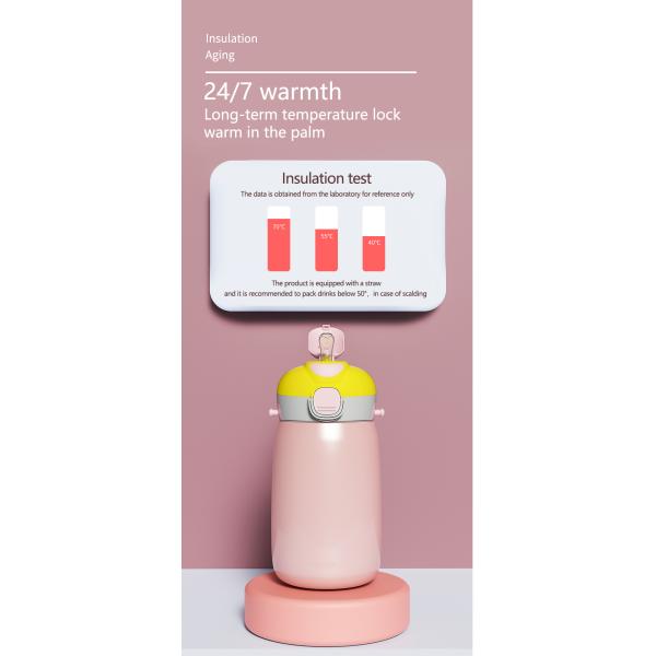 Kids Thermos Flask Stainless Steel Thermo Bottle Sublimation Water Bottle With Strap