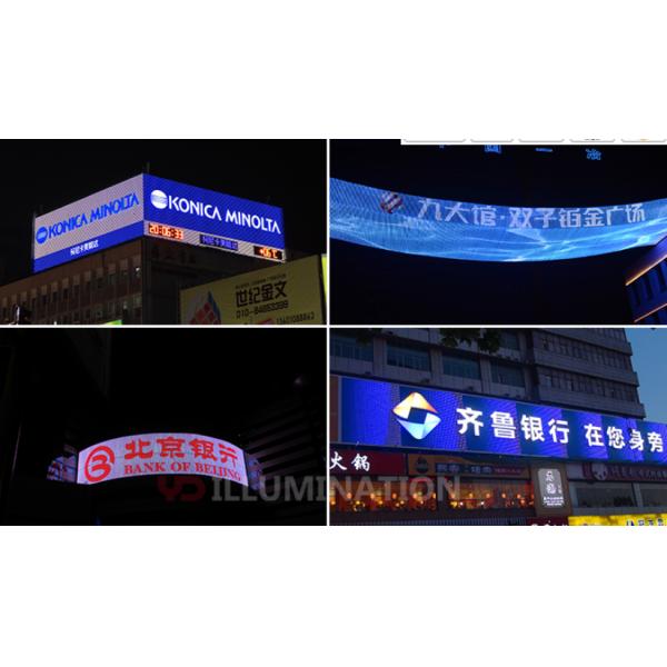 P50 DMX512 llevó a Mesh Pixel Screen RGB flexible para la publicidad