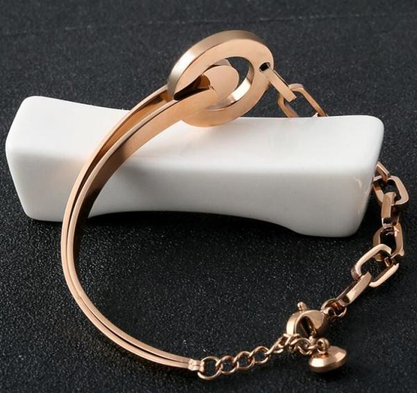 China factory 316l stainless steel Shell Bangle jewelry ,Cross Chain bracelets with Lettering