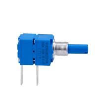 Potenciómetro rotativo horizontal de doble banda 100K Valor de resistencia Panel montado para electrodomésticos