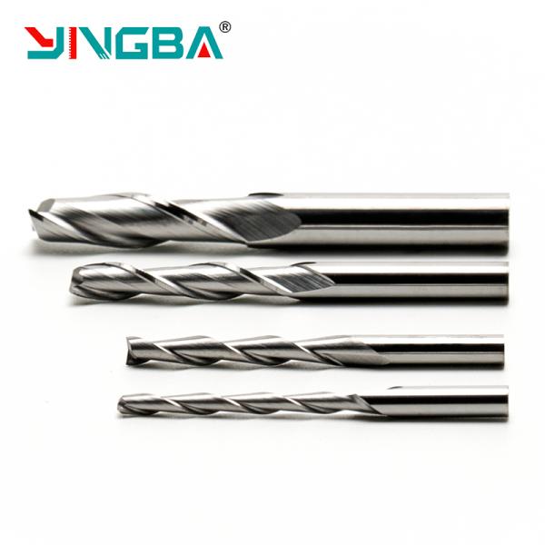 YingBa Customized CNC Router Bit 6mm Two Flute Spiral Solid Carbide End Mill Wood Milling Cutters for MDF Wood Working Tool
