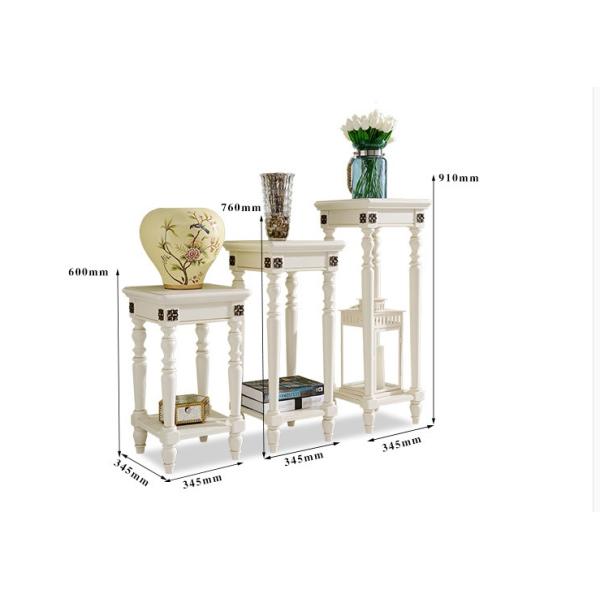 Concise White Console Desktop Pot Holder Flower shelf