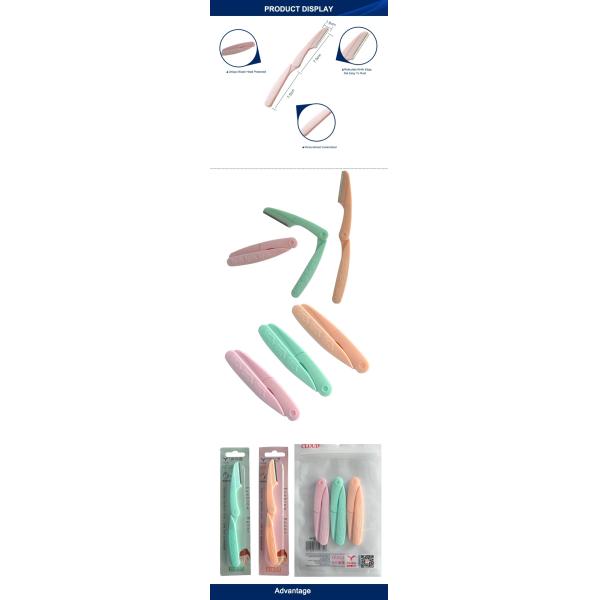 Manual Mini Tinkle Ladies Eyebrow Trimmer Plastics Handle For Eye Beauty