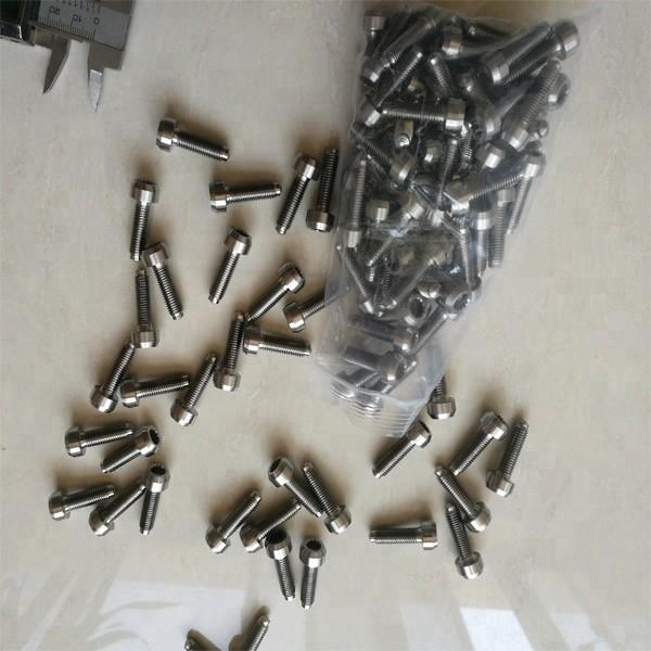 Easy-to-Install and Durable M7 * 24mm Titanium Split Rim Bolts for BBS DIN Standard Natural Finish