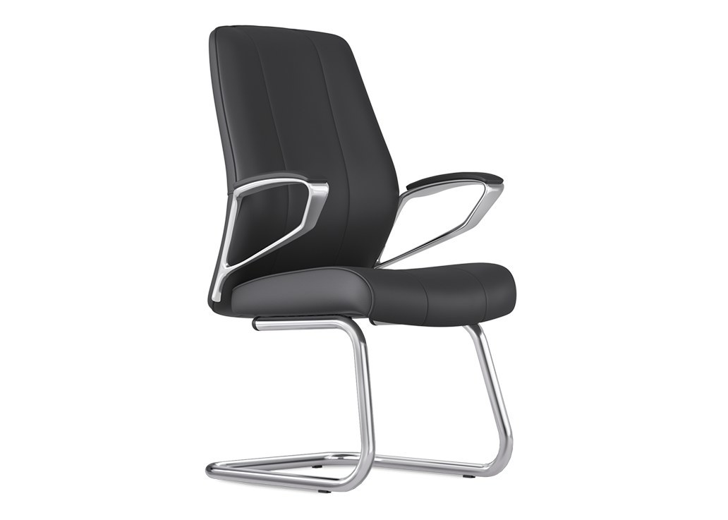 Modern Retro Styling Leather Chair with L-Shape Structure and Multiple Size Options for Office or Task Use