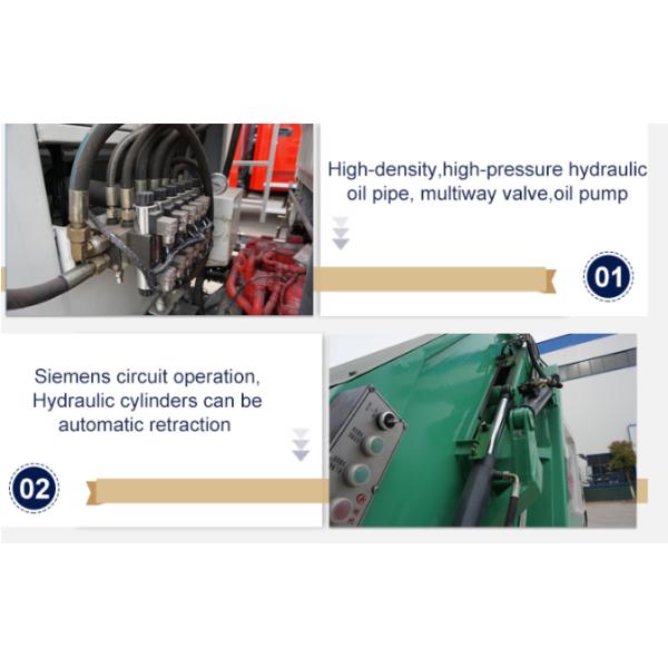 Poder pequeno 90-150HP do motor do Euro 3 do caminhão de lixo do mini compressor de 3 toneladas