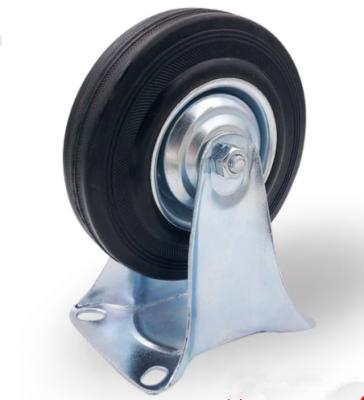 4 Inch Trolley Wheels Rubber Castors Rigid Wheels For Hardwood Floor