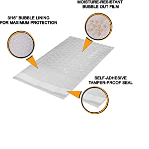 Shopping Bags With Bubble Padded Mailer Metallic Bubble Apparel Bag, Customized Bubble Pouch Bags Holographic Surface