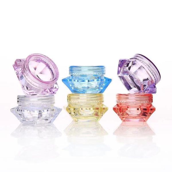 3g 5g Small Capacity Colorful PS Plastic Cream Jar Skin Serum Eye Cream Sample Container
