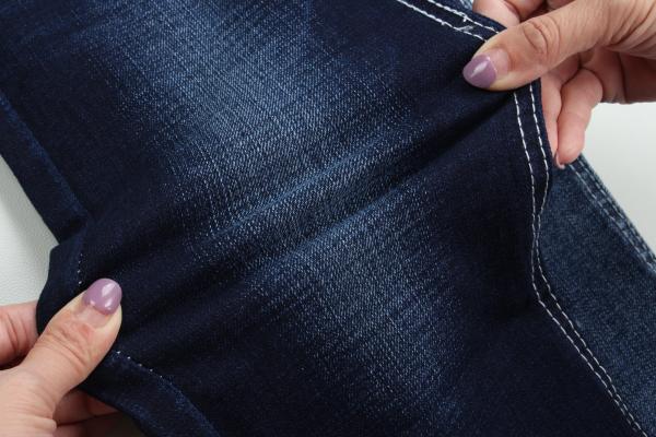 11 Oz Crosshatch Slub Denim Fabric 3/1 Weaving Dark Blue