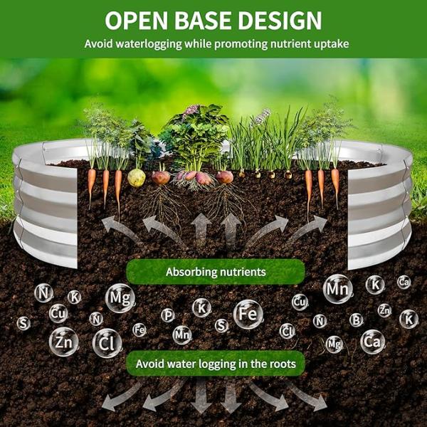 7*11.5*1.4 FT 0.6MM Thickness Metal Garden Planter Box Breathable bottom