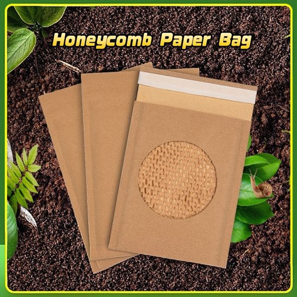 26cm Honeycomb Paper Bag Long Honeycomb Padded Mailer For Posters