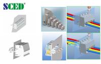 65A 10.1mm Through Panel Terminal Blocks Brass UL94 V0