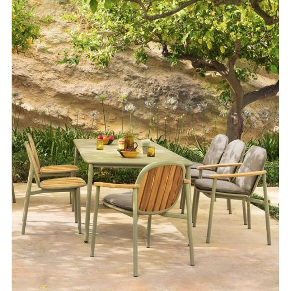 Pastoral Teak Outdoor Dining Sets Table And Chairs For Coffee Time