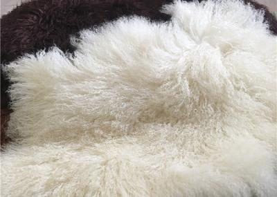 Long Hair Natural curly sheep wool Mongolian white fur Materiral for bed throw