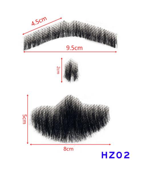 Real Hair Realistic Fake Beard and Moustache for Men Cosplay Invisible Mustache