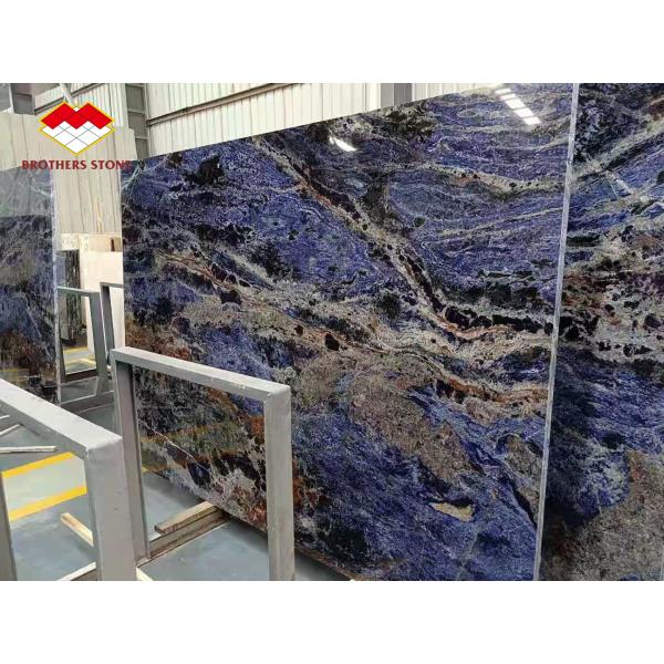 Polished Dream Sapphire Blue Onyx Quartzite Slabs Luxury Stone Backlit Translucent