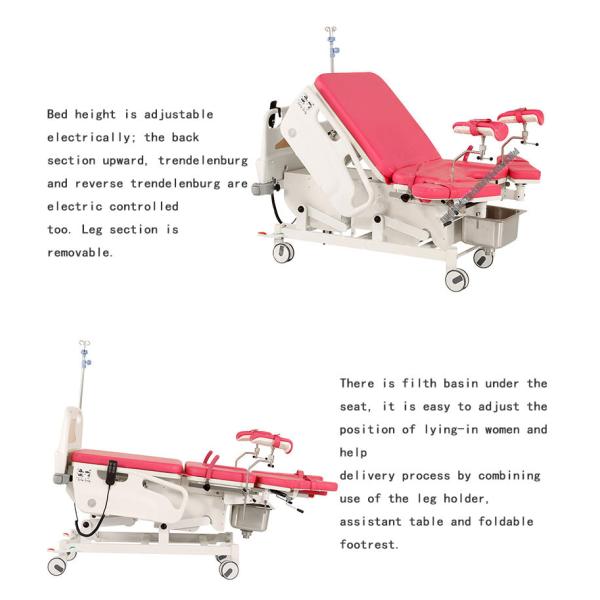 Gynecological Medical Hospital Beds Electric Obstetric Bed Delivery Tables CE ISO Certificate