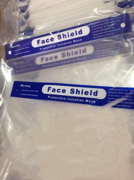 Custom Logo Imprintable Medical Face Shield Visor Reusable  No Glare Lens