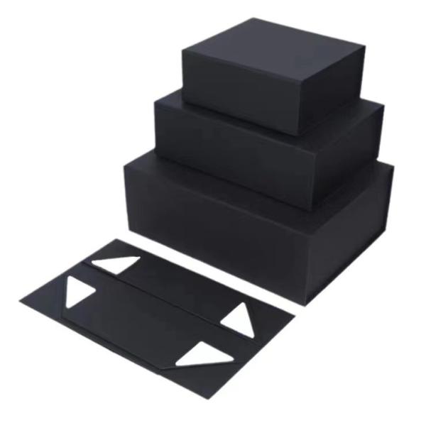 Art Paper Black Magnetic Closure Custom Paper Packaging Gift Jewelry Box for Environmental Gift Display