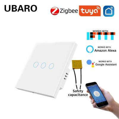 86 tipo tuya smart life zigbee switch funciona com zigbee interruptor inteligente montado na parede precisa zigbee gateway 400w/gang