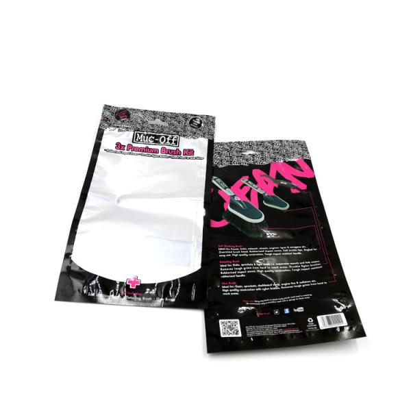 Customized printed transparent clear resealable wholesale plastic makeup brush k bags