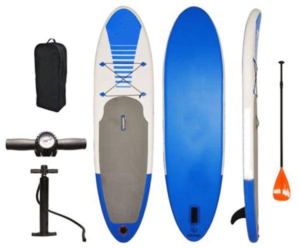 Durable Summer Inflatable Water Toys / Giant Blue Inflatable Stand Up Paddle Board