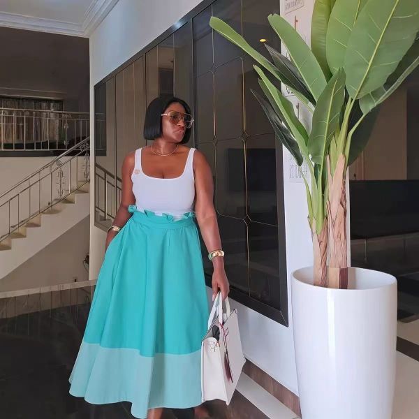 Elegant High-Waist A-Line Skirt with Flattering Silhouette, Lightweight Comfort, and Versatile Styling