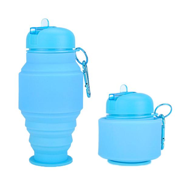 Путешествие Портативный спортивный складной бутылка с водой Силикон многоразовый протекающий складной для тренажерного зала