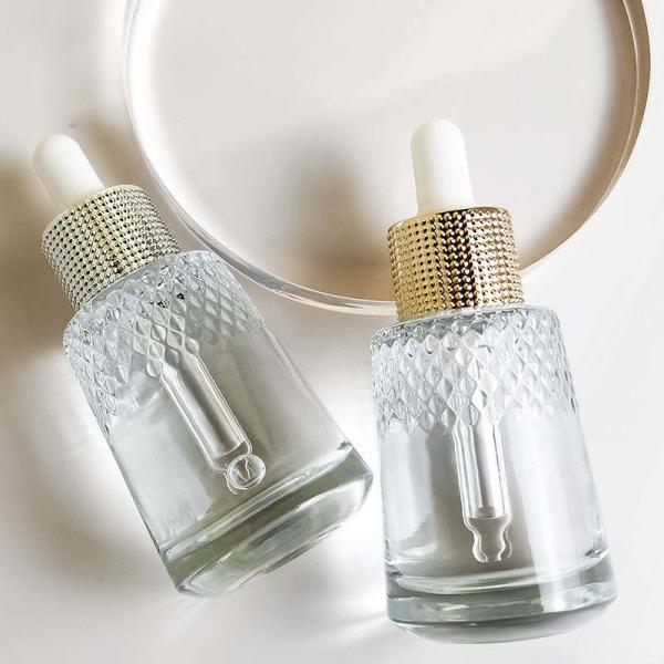 Современное золото роскошное 15ml душит акриловую бутылку эфирного масла с маслом капельницы