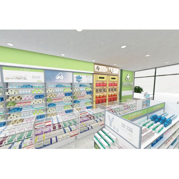02-DYJYS010 Modern Simplicity pharmacy gondola retail pharmacy interior design display rack for Medicine Store Display Furniture
