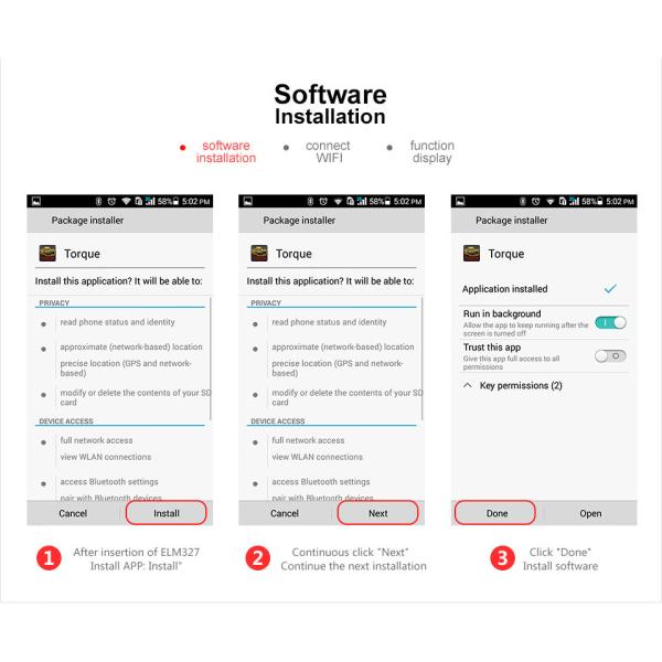 12V OBD2 EOBD Vehicle Diagnostic Tool ELM 327 KW902
