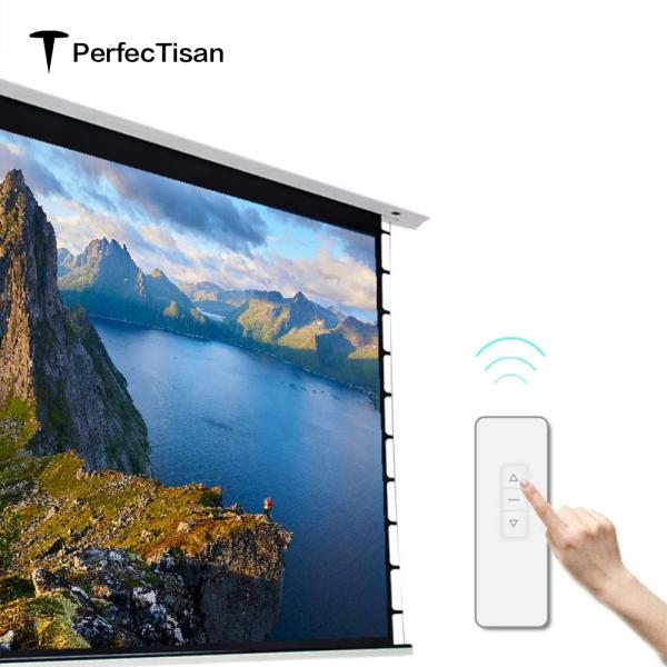 Ceiling Mount Drop Down Screen 4K Automatic Projection Screen Motorized