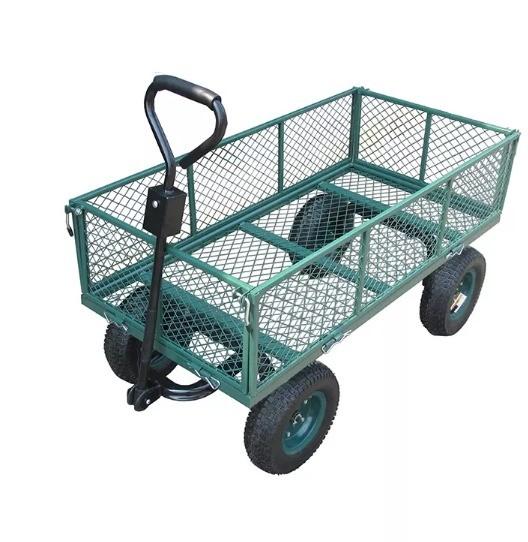 Outdoor Four-wheel Garden Mesh Wagon Cart for Yard and Garden Organization