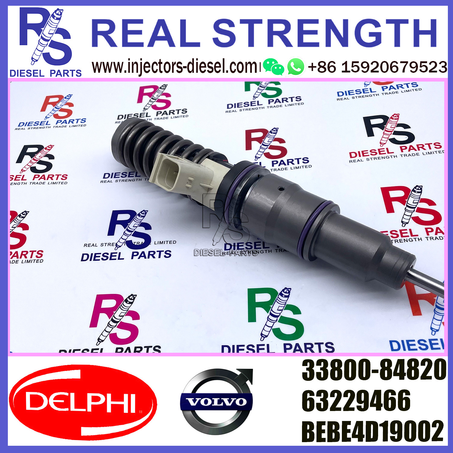 Инжектор 33800-84820 дизельного топлива EUI инжектора 33800-84820 V-O-L-V 63229466 BEBE4D19002 E3.18 для НИЗКОЙ МОЩНОСТИ HYUNDAI 12L