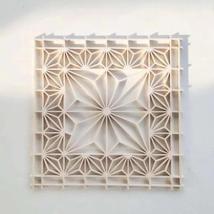High-tech traditional purely handmade wood flower chips or Kumiko for furniture