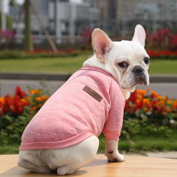 Knitted Puppy Clothes Solid Pattern Polyester Material for Your Four-Legged Companion