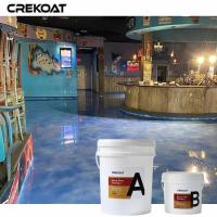 Indoor Metallic Stained Concrete Floor Esistance To Chemicals And Imperfections