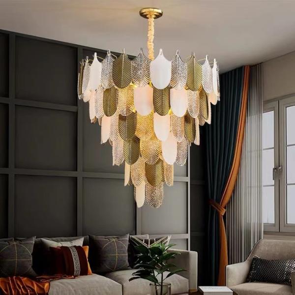 Modern Hotel Lighting Dining Room Luxury Glass Chandeliers Crystal Pendant Lamp Led For Home Decor Weding Lighting