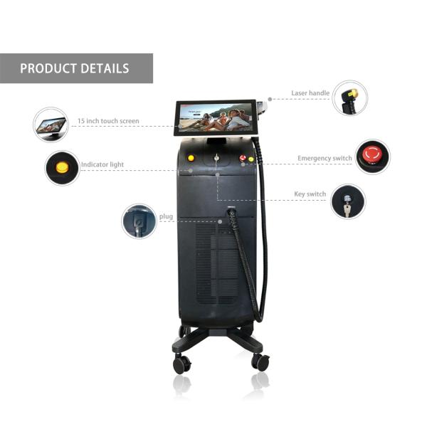 Single Handle 3 Wavelength 808 755 1064nm 1200W Diode Laser Hair Removal Y9 Pro