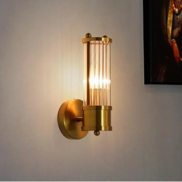 Lâmpadas de parede de latão elegantes para decoração residencial vintage