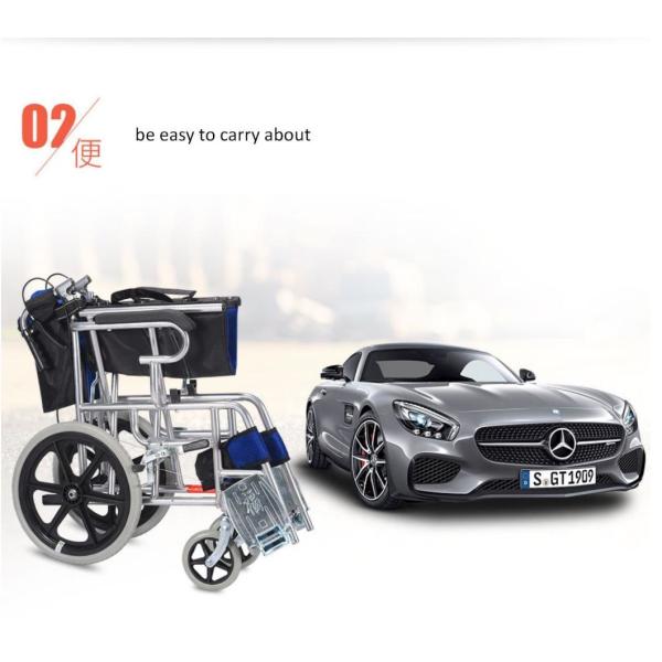 Breathable Fabric Cushion Tianjin Producer Chrome Frame Folding Steel Manual Wheelchair